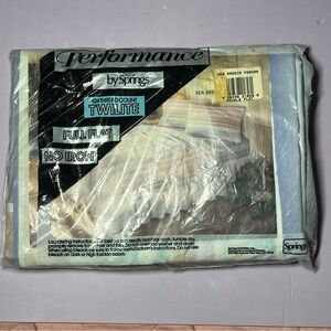 NWT Vintage Sheets Performance by Springs Full Double Flat Sea Breeze Periwinkle